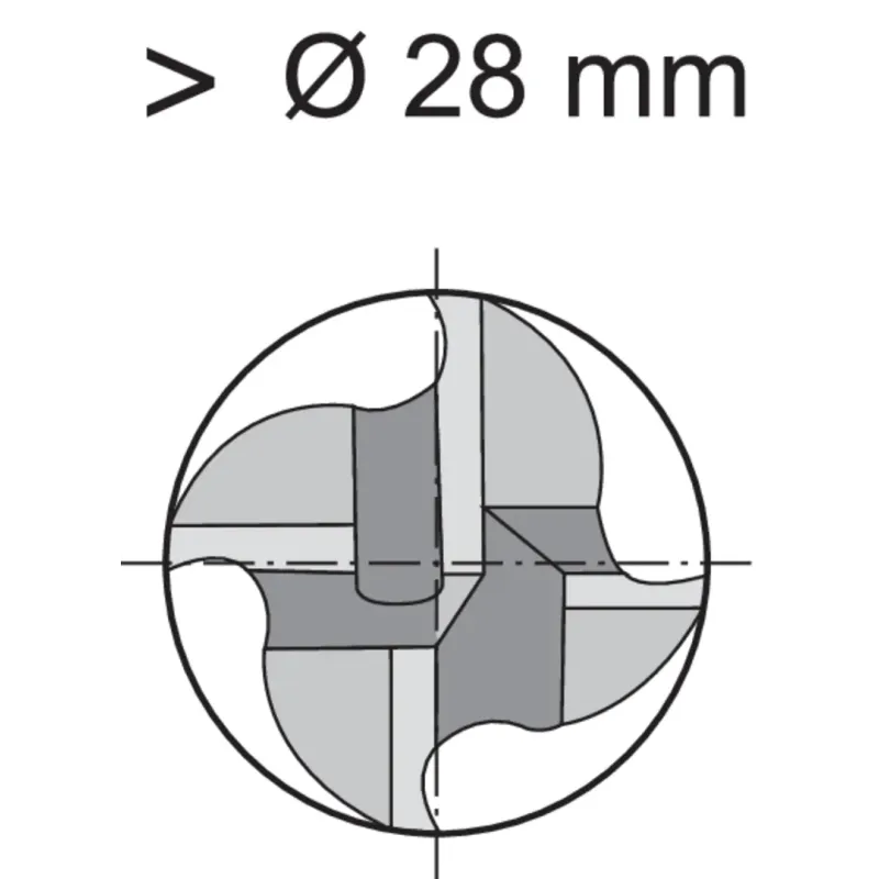 Fréza monolitní, hrubovací, 4z, HSSE-PM, D844K, NRf, Fire, Gühring