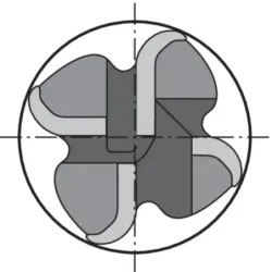 Fréza monolitní, rádiusová, tvrdokov, WN, Fire, Gühring