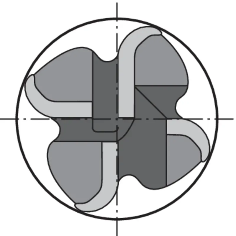 Fréza monolitní, rádiusová, tvrdokov, WN, Fire, Gühring