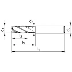 Fréza monolitní tvrdokovová podbroušená RF100HB Signum, Gühring 6736