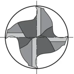 Fréza monolitní tvrdokovová Fire 6527L, Z 4, INOX, Gühring 3800