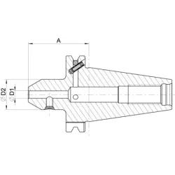 Upínací sklíčidlo Weldon D69871 ADB, SK50, Haimer