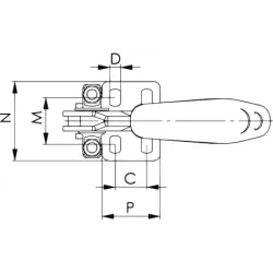 Tahová upínka s vertikálním uzávěrem, AMF 6848V