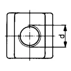 Matice pro T drážky, D508, AMF
