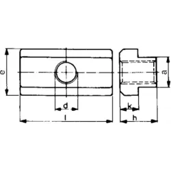 Matice pro T drážky, dlouhé, D508L, AMF