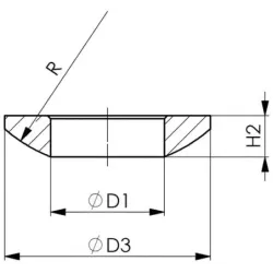 Kulová podložka D6319C, AMF